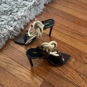 Saint laurent rope sandals hot sale